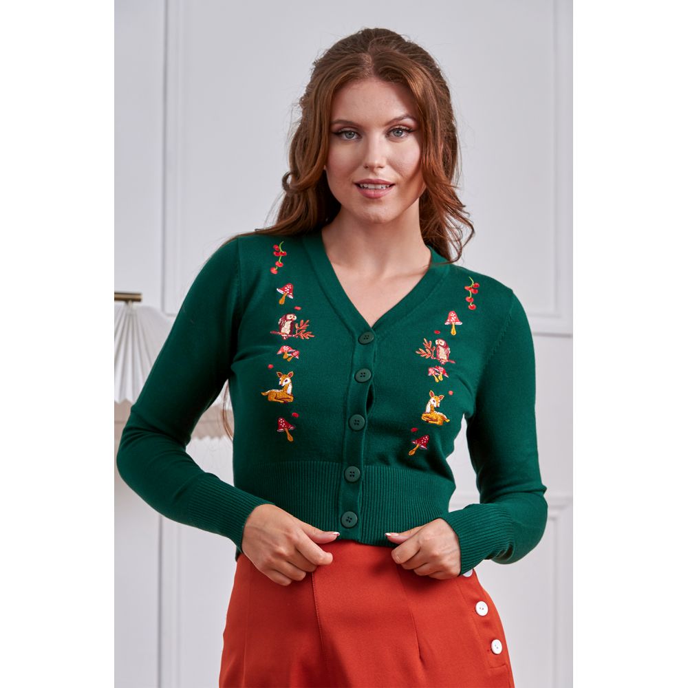 Banned - Nara Forest Friends Strickjacke - GrÃ¼n